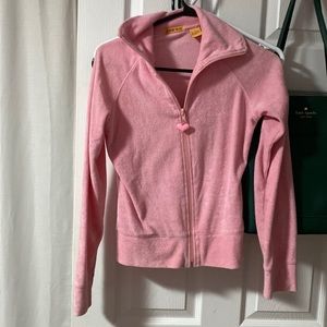 baby pink jessie may terry cloth zip up 2000’s